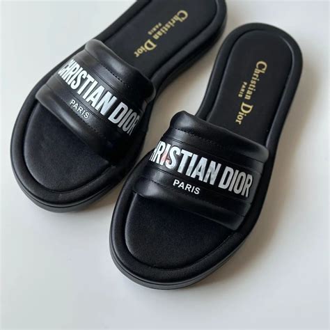 black and gold christian dior slides|knock off christian dior slides.